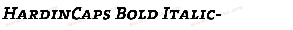 HardinCaps Bold Italic字体转换
